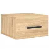 sonoma tölgy színű falra szerelhető éjjeliszekrény 35x35x20 cm