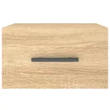 sonoma tölgy színű falra szerelhető éjjeliszekrény 35x35x20 cm