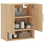 sonoma tölgy színű szerelt fa faliszekrény 60 x 31 x 70 cm