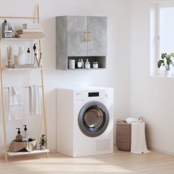 betonszürke szerelt fa faliszekrény 60 x 31 x 70 cm