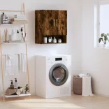 füstös tölgy színű szerelt fa fali szekrény 60 x 31 x 70 cm