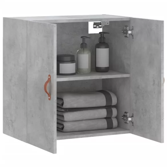 betonszürke szerelt fa faliszekrény 60 x 31 x 60 cm