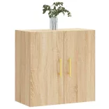 sonoma tölgy színű szerelt fa faliszekrény 60 x 31 x 60 cm