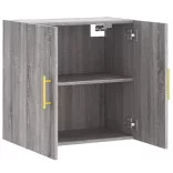 szürke sonoma színű szerelt fa faliszekrény 60 x 31 x 60 cm