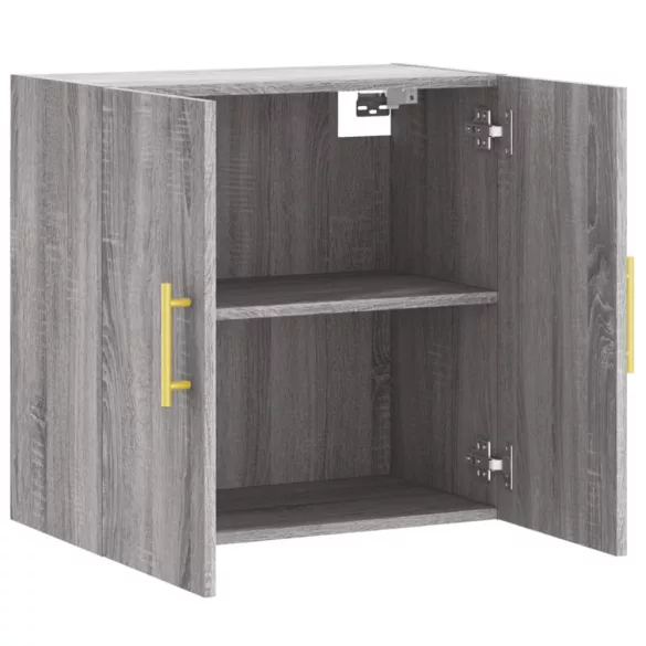 szürke sonoma színű szerelt fa faliszekrény 60 x 31 x 60 cm