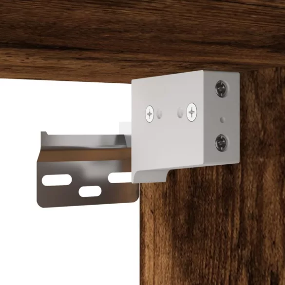 füstös tölgy színű szerelt fa faliszekrény 60 x 31 x 60 cm