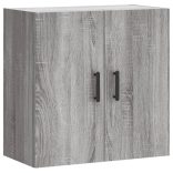 szürke sonoma színű szerelt fa faliszekrény 60 x 31 x 60 cm