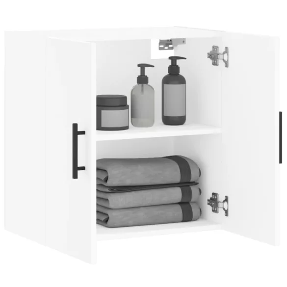 fehér szerelt fa faliszekrény 60 x 31 x 60 cm