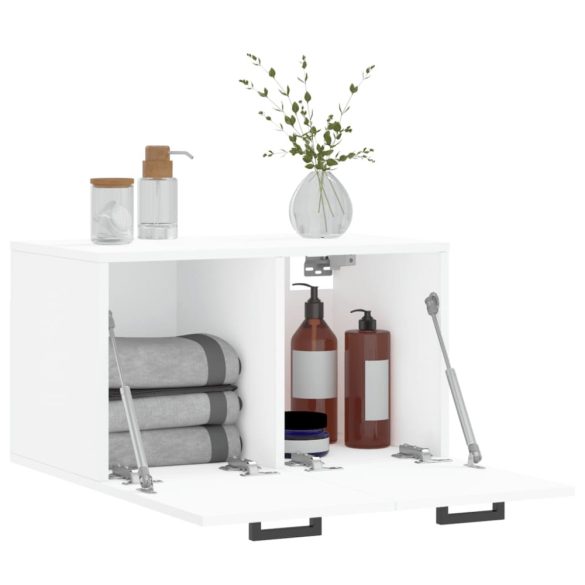 fehér szerelt fa faliszekrény 60 x 36,5 x 35 cm