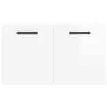 magasfényű fehér szerelt fa faliszekrény 60 x 36,5 x 35 cm