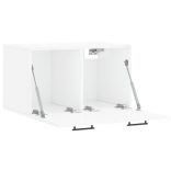 magasfényű fehér szerelt fa faliszekrény 60 x 36,5 x 35 cm