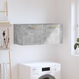 betonszürke szerelt fa faliszekrény 80 x 36,5 x 35 cm