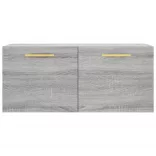 szürke sonoma színű szerelt fa faliszekrény 80 x 36,5 x 35 cm