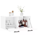 fehér szerelt fa faliszekrény 80 x 36,5 x 35 cm