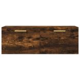 füstös tölgy színű szerelt fa faliszekrény 100 x 36,5 x 35 cm