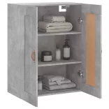 betonszürke szerelt fa fali szekrény 69,5 x 34 x 90 cm