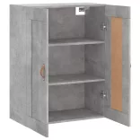 betonszürke szerelt fa fali szekrény 69,5 x 34 x 90 cm