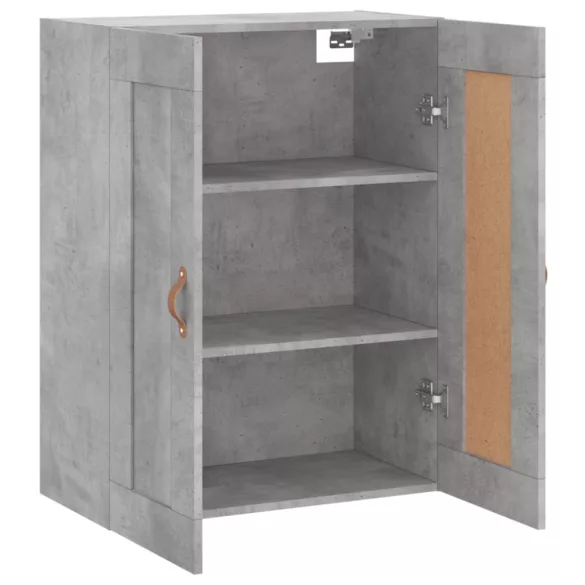betonszürke szerelt fa fali szekrény 69,5 x 34 x 90 cm