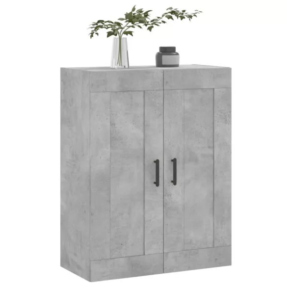 betonszürke szerelt fa fali szekrény 69,5 x 34 x 90 cm