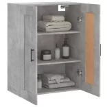 betonszürke szerelt fa fali szekrény 69,5 x 34 x 90 cm