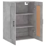 betonszürke szerelt fa fali szekrény 69,5 x 34 x 90 cm