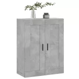 betonszürke szerelt fa fali szekrény 69,5 x 34 x 90 cm