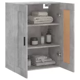 betonszürke szerelt fa fali szekrény 69,5 x 34 x 90 cm