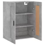 betonszürke szerelt fa fali szekrény 69,5 x 34 x 90 cm
