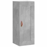 betonszürke szerelt fa fali szekrény 34,5x34x90 cm