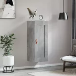 betonszürke szerelt fa fali szekrény 34,5x34x90 cm
