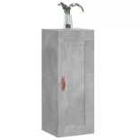 betonszürke szerelt fa fali szekrény 34,5x34x90 cm
