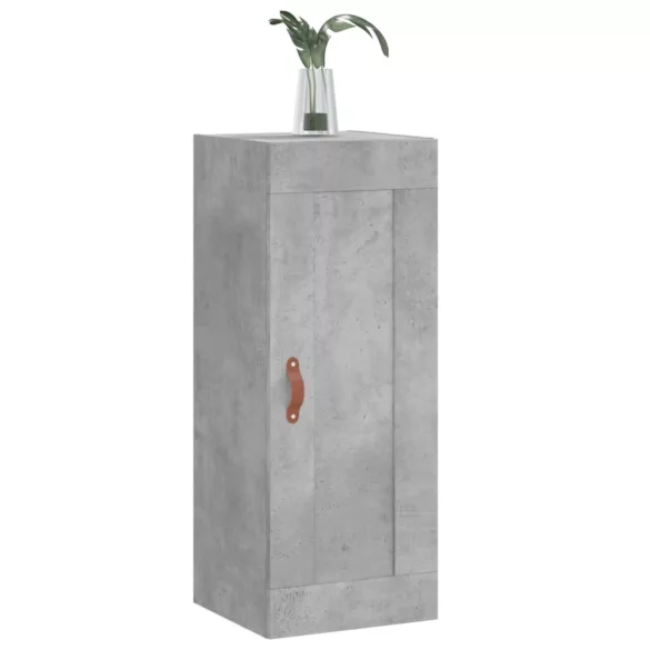 betonszürke szerelt fa fali szekrény 34,5x34x90 cm