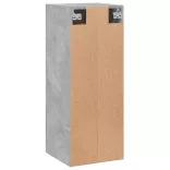 betonszürke szerelt fa fali szekrény 34,5x34x90 cm
