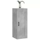 betonszürke szerelt fa fali szekrény 34,5x34x90 cm
