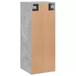betonszürke szerelt fa fali szekrény 34,5x34x90 cm