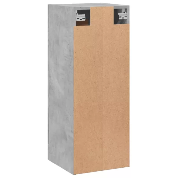 betonszürke szerelt fa fali szekrény 34,5x34x90 cm