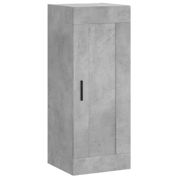 betonszürke szerelt fa fali szekrény 34,5x34x90 cm