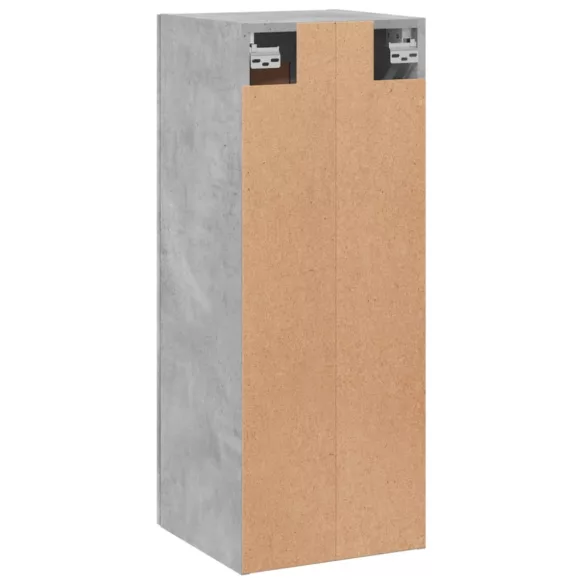 betonszürke szerelt fa fali szekrény 34,5x34x90 cm