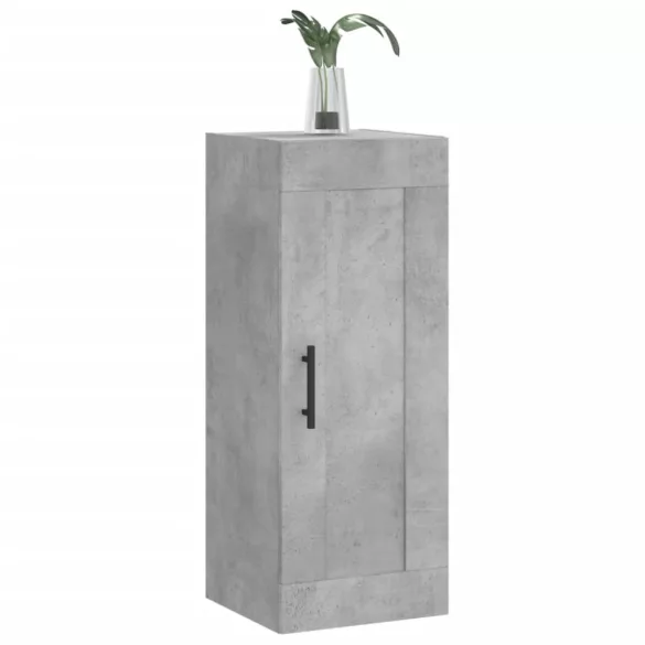 betonszürke szerelt fa fali szekrény 34,5x34x90 cm