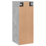 betonszürke szerelt fa fali szekrény 34,5x34x90 cm