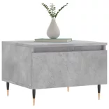 2 db betonszürke szerelt fa dohányzóasztal 50 x 46 x 35 cm