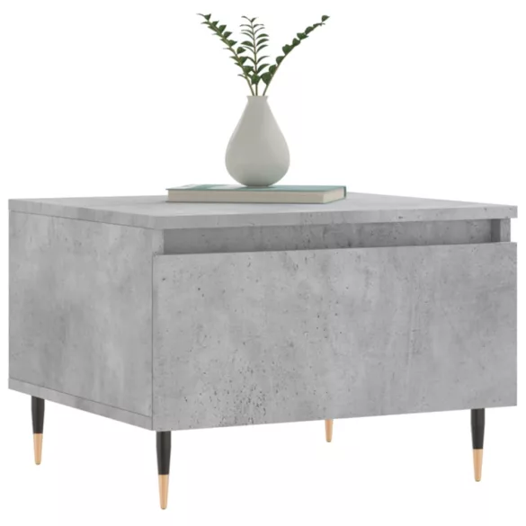 2 db betonszürke szerelt fa dohányzóasztal 50 x 46 x 35 cm