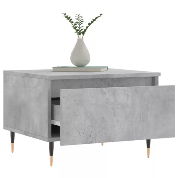2 db betonszürke szerelt fa dohányzóasztal 50 x 46 x 35 cm