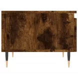 2 db füstös tölgy szerelt fa dohányzóasztal 50 x 46 x 35 cm