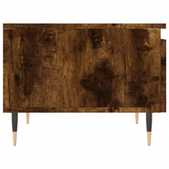 2 db füstös tölgy szerelt fa dohányzóasztal 50 x 46 x 35 cm