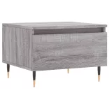 2 db szürke sonoma szerelt fa dohányzóasztal 50 x 46 x 35 cm