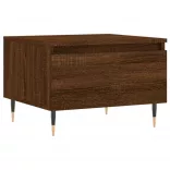 2 db barna tölgyszínű szerelt fa dohányzóasztal 50 x 46 x 35 cm