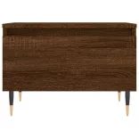 2 db barna tölgyszínű szerelt fa dohányzóasztal 50 x 46 x 35 cm
