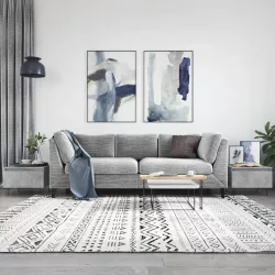   2 db betonszürke szerelt fa dohányzóasztal 50 x 46 x 35 cm