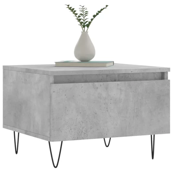 2 db betonszürke szerelt fa dohányzóasztal 50 x 46 x 35 cm